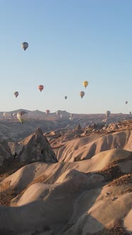Balloons in Cappadocia Vertical Video Slow Motion alt