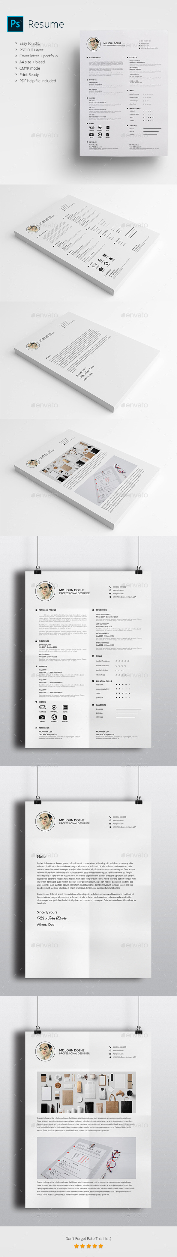 Resume Black and white - Resumes Stationery