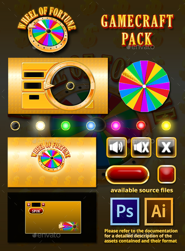 Wheel of Fortune Game Assets - Game Assets