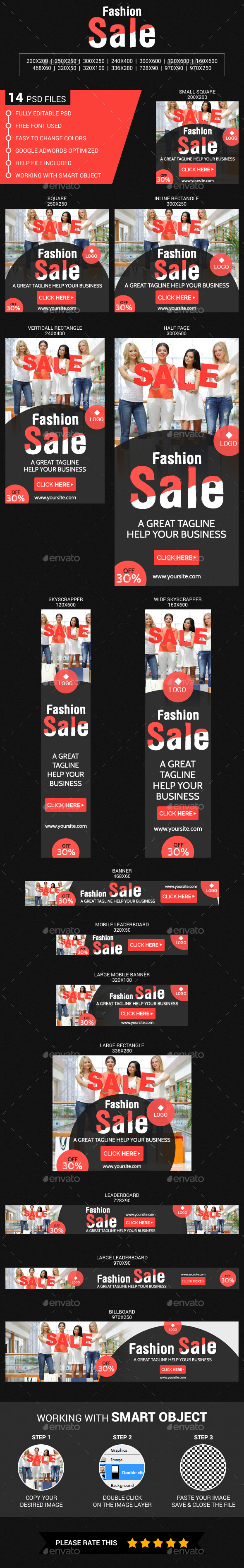 Fashion Sale - Banners & Ads Web Elements