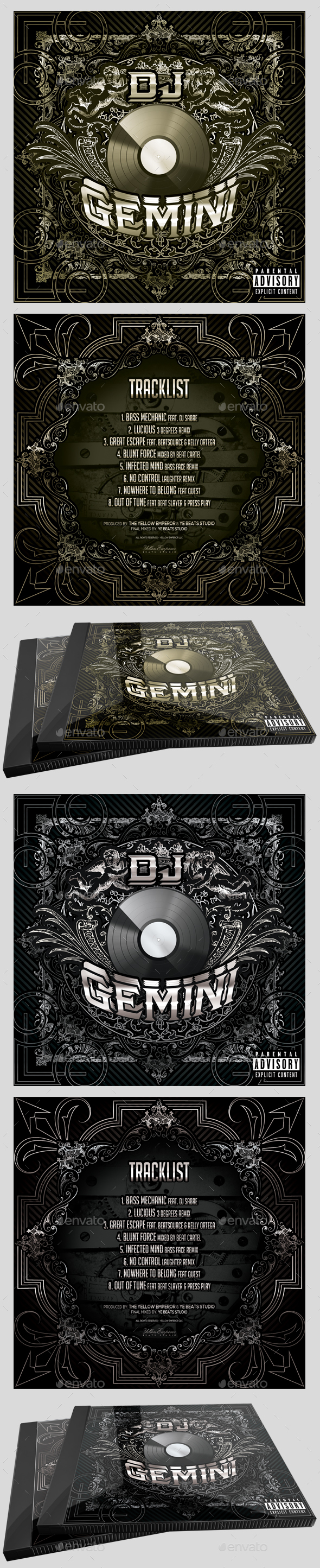 DJ CD Cover Artwork Template - CD & DVD Artwork Print Templates