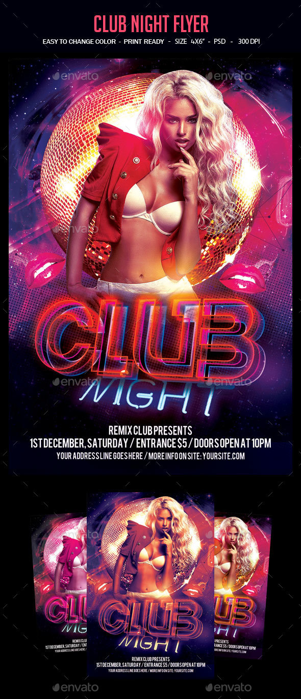 Club Night Flyer - Clubs & Parties Events