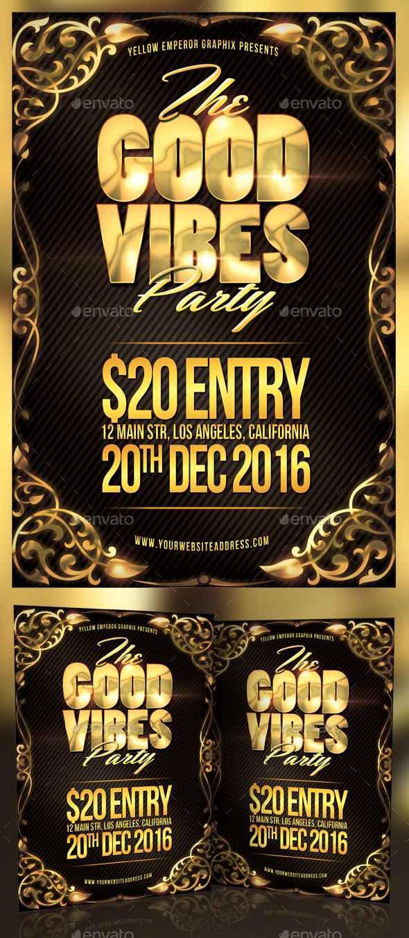Good Vibes Party Flyer - Clubs & Parties Events