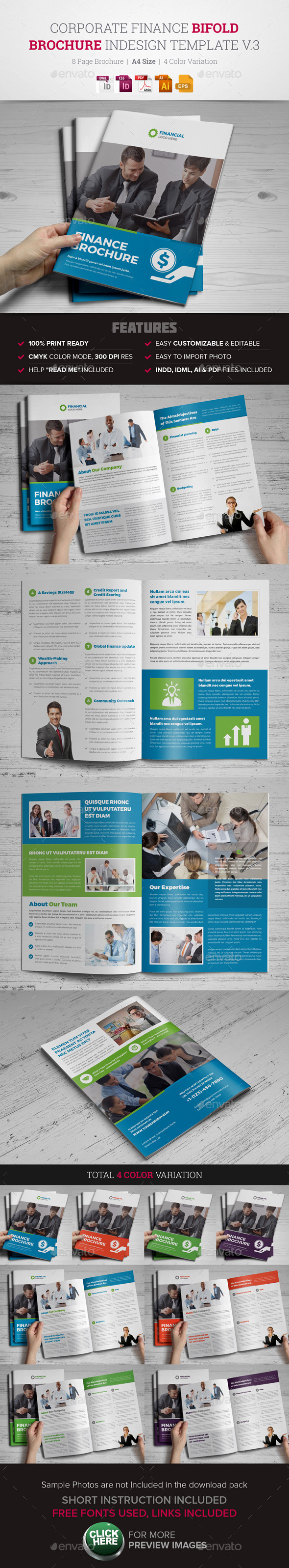 Corporate Finance BiFold Brochure Template v3 - Corporate Brochures