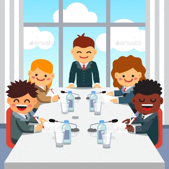 CEO Giving a Speech to Business Executive Team - Concepts Business