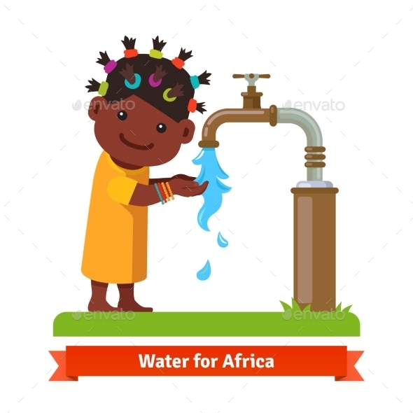 Girl Washing Hands - People Characters