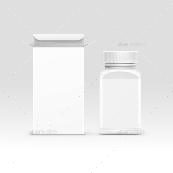 Medical Packaging Box and Bottle - Miscellaneous Vectors
