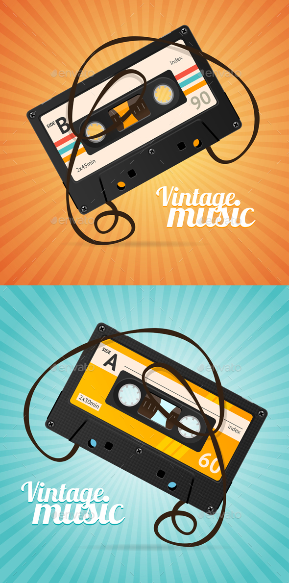 Vintage Music Background - Media Technology
