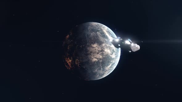 Small Spaceship Approaching an Inhabited Exoplanet