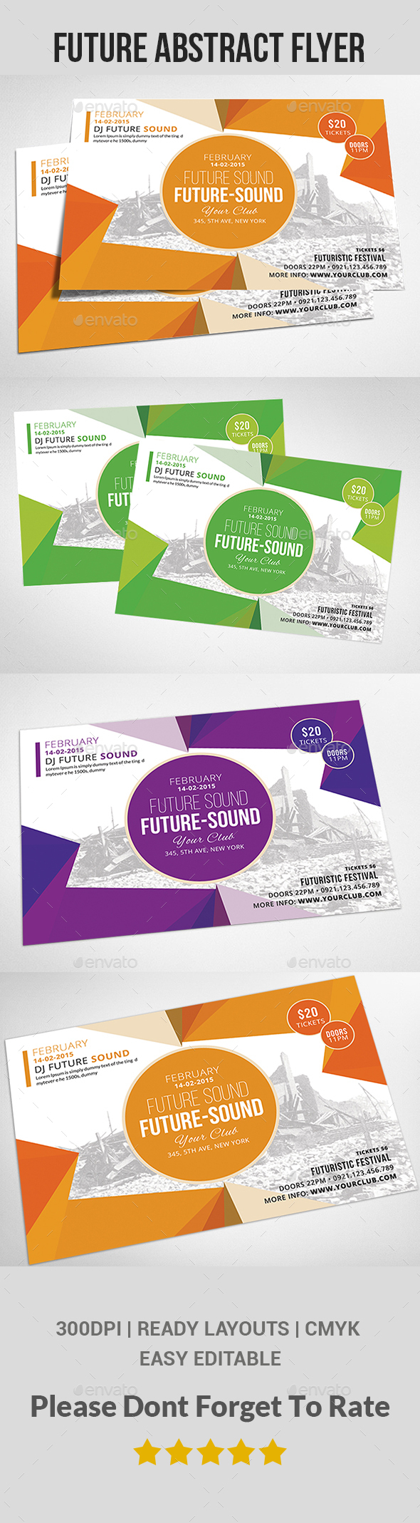 Future Abstract Flyer - Clubs & Parties Events