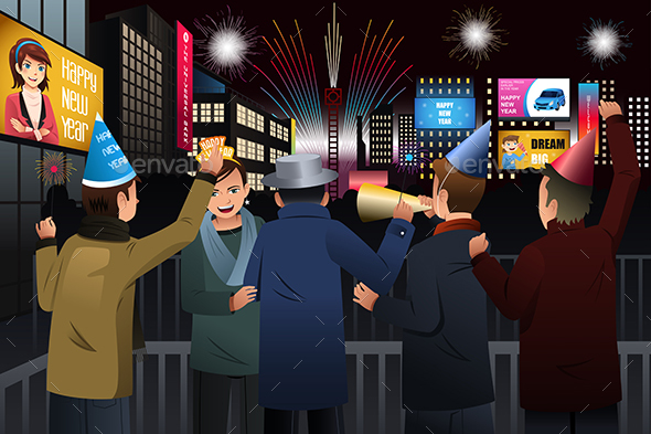 People Celebrating New Year - New Year Seasons/Holidays