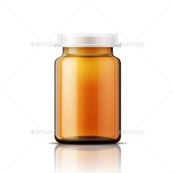 Glass Bottle For Pills. - Man-made Objects Objects