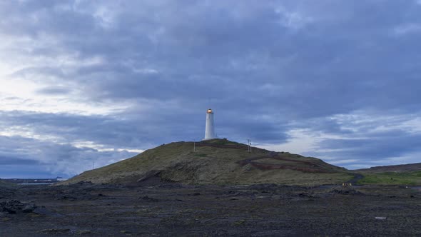 Reykjanes Lighthouse in Iceland alt