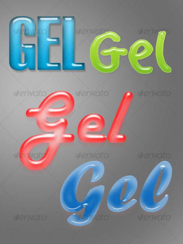 Gel Layer Styles for Adobe Photoshop - Photoshop Add-ons