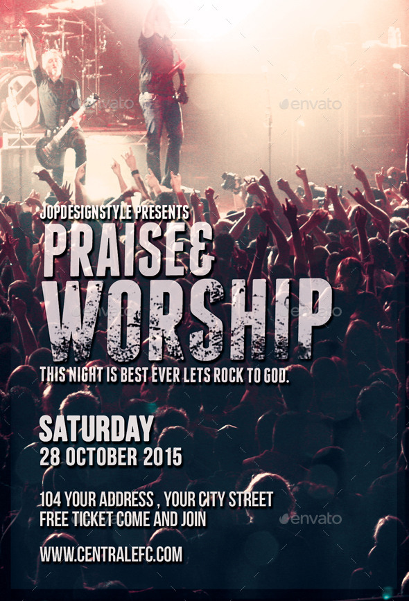 Praise and Worship Flyer, Print Templates | GraphicRiver