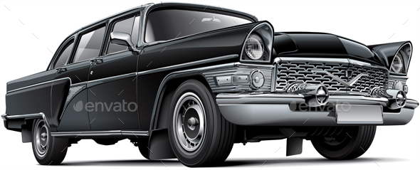 Soviet Luxury Car - Objects Vectors