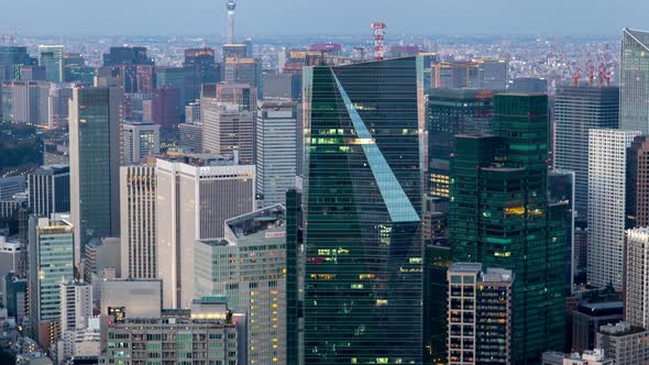 Tokyo Top Skyscrapers District Japan Timelapse alt