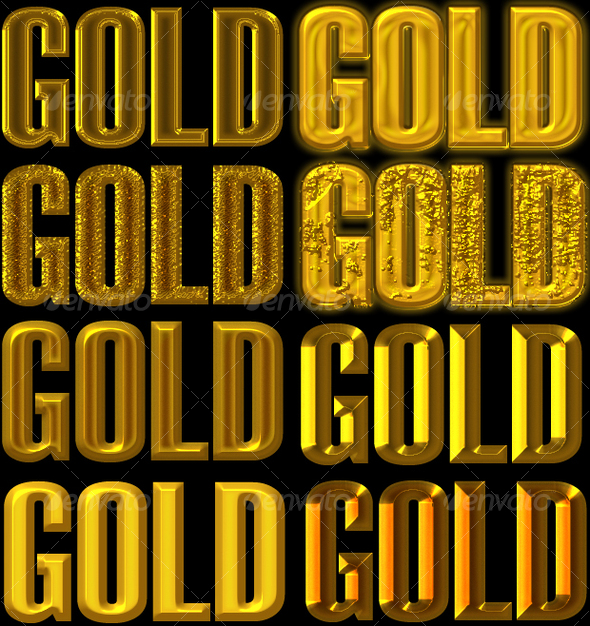 Golden Layer Style for Adobe Photoshop - Photoshop Add-ons