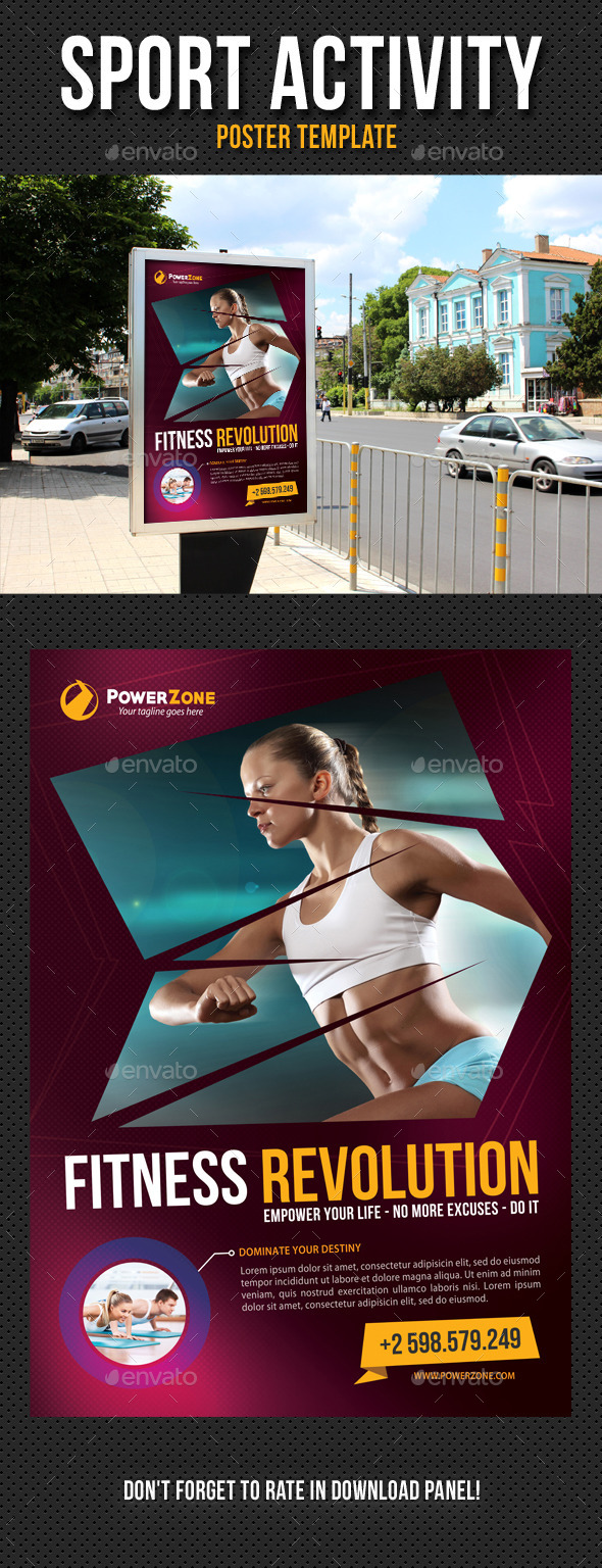 Sport Activity Poster Template V01 - Signage Print Templates
