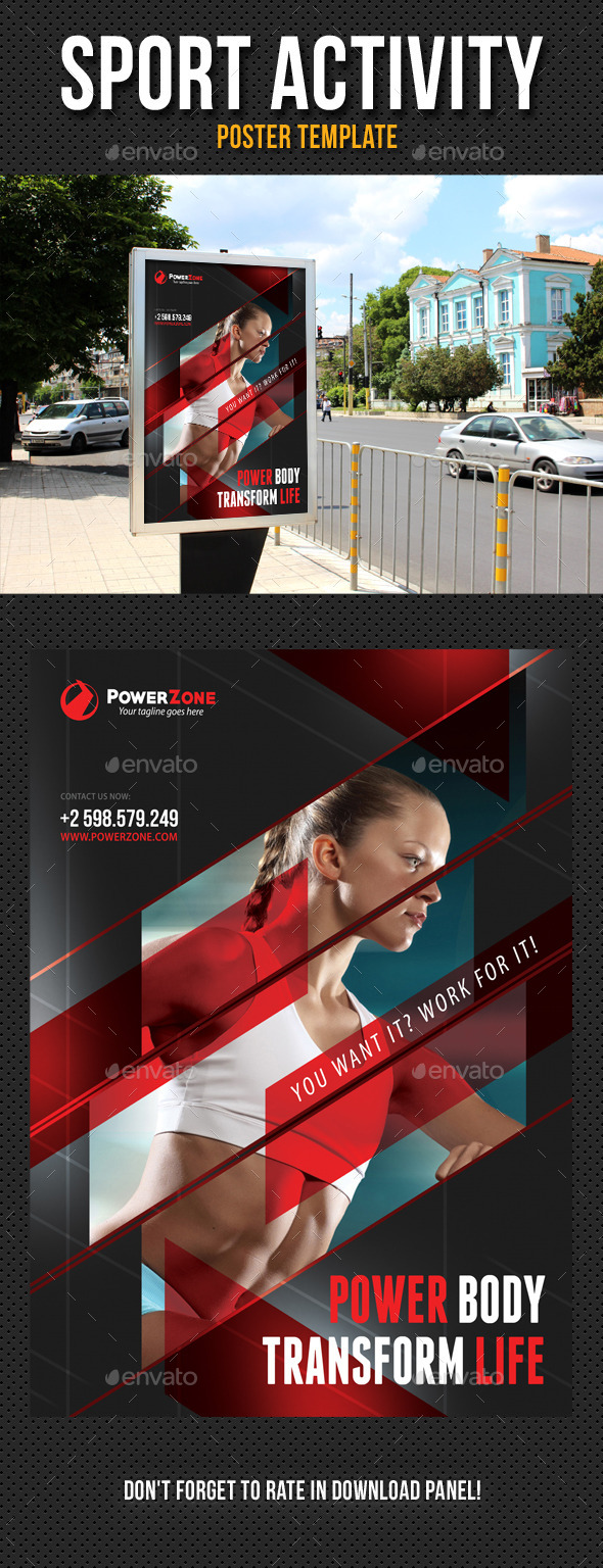 Sport Activity Poster Template V02 - Signage Print Templates