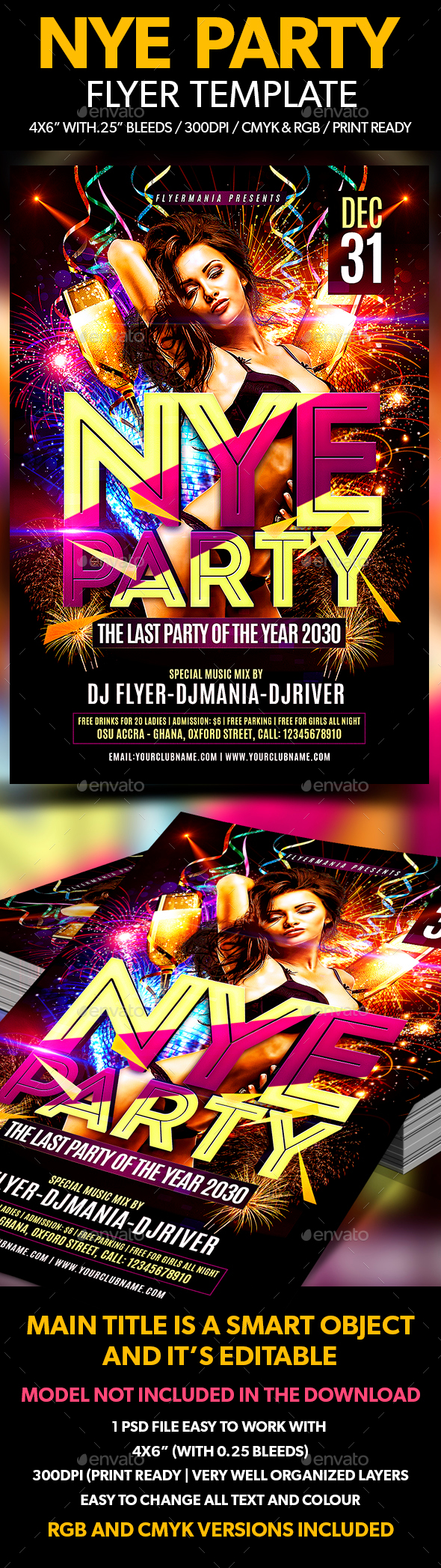NYE Party Flyer Template - Events Flyers