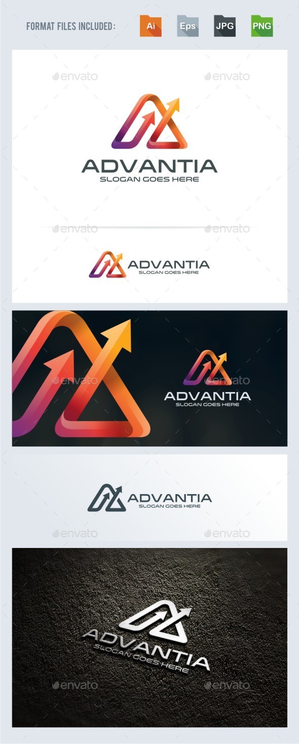 Advance - A Letter - Arrow Logo Template - Letters Logo Templates