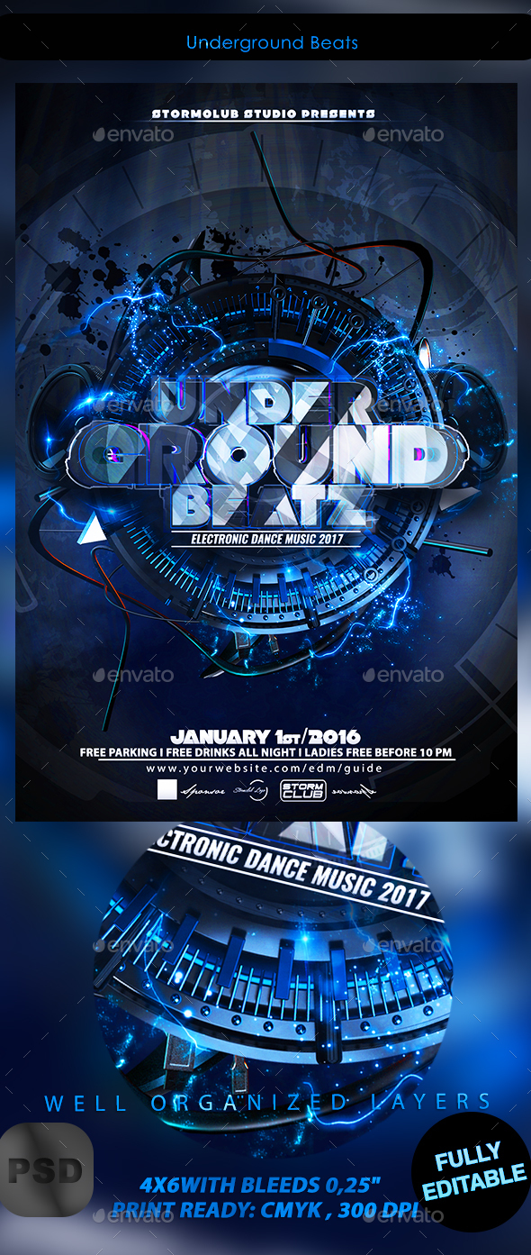 Underground Beats - Events Flyers