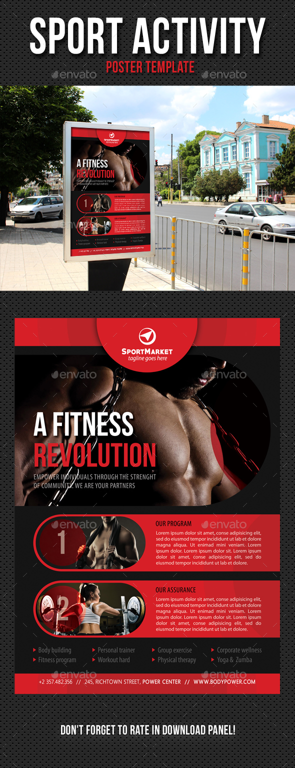 Sport Activity Poster Template V05 - Signage Print Templates