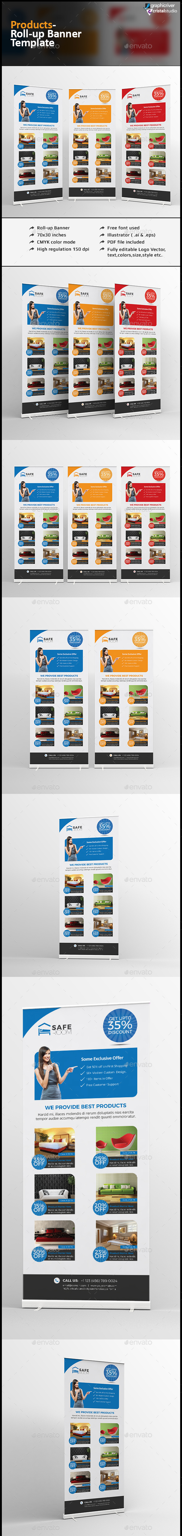Product Roll Up Banner - Signage Print Templates