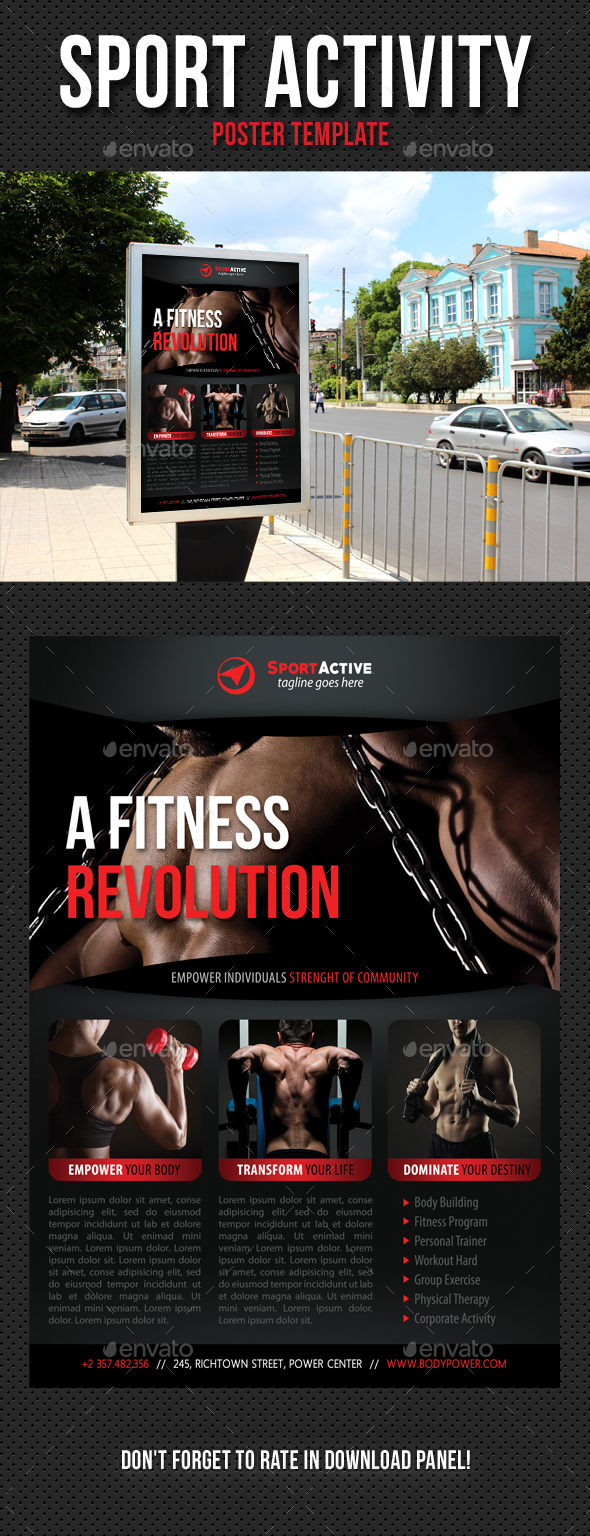 Sport Activity Poster Template V07 - Signage Print Templates