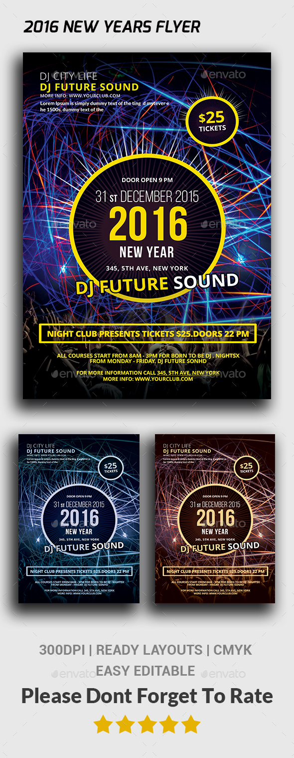 New Year Party Flyer - Events Flyers