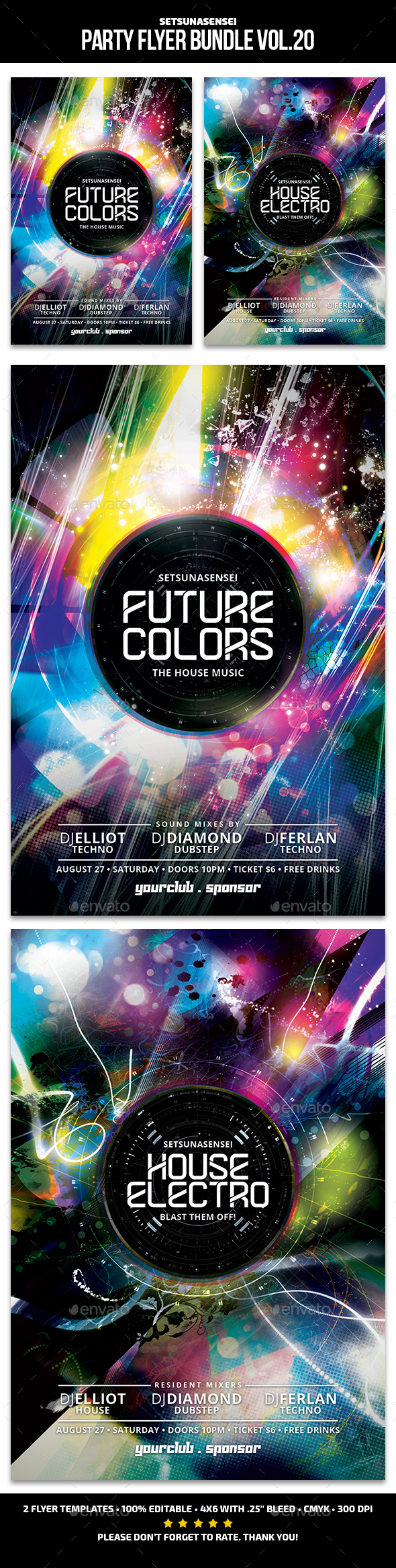 Party Flyer Bundle Vol. 20 - Clubs & Parties Events
