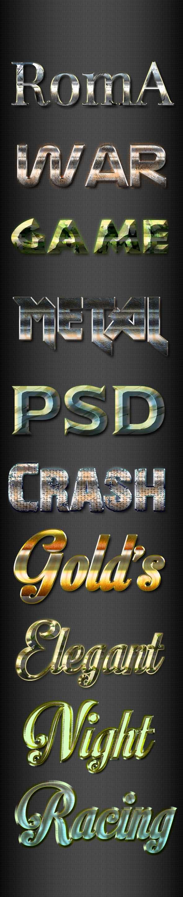 New Photoshop Text Styles vol 6 - Text Effects Styles