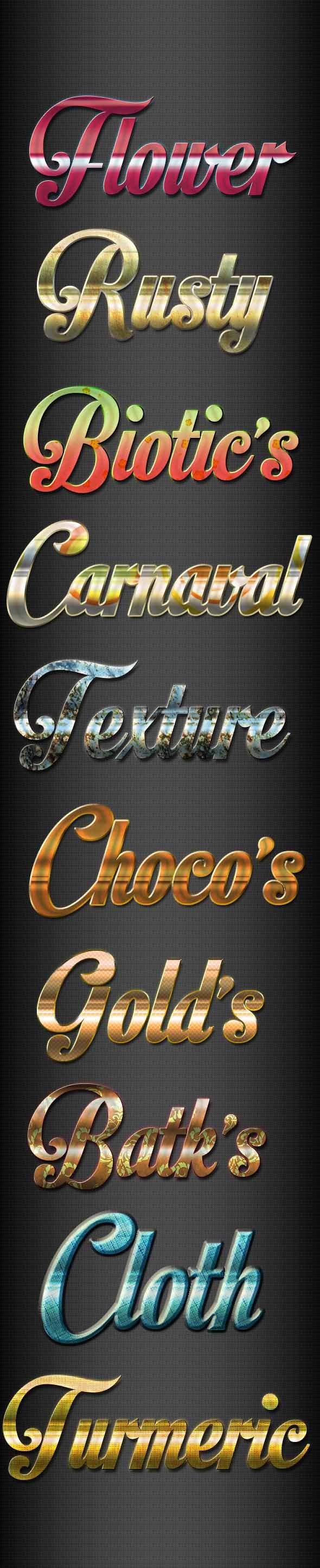 New Photoshop Text Styles vol 8 - Text Effects Styles