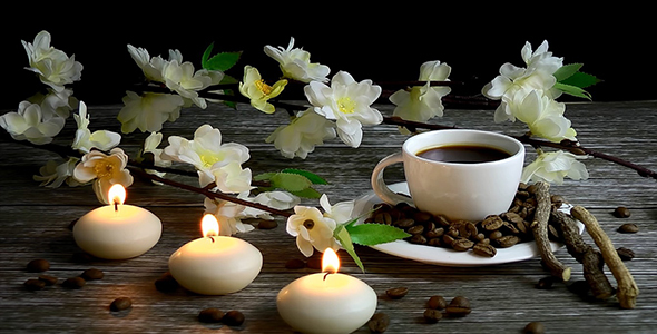 Cup of Coffee with Candles