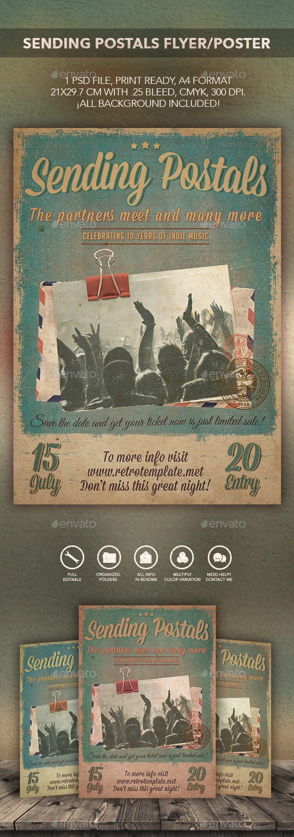 Sending Postals Flyer Poster - Events Flyers