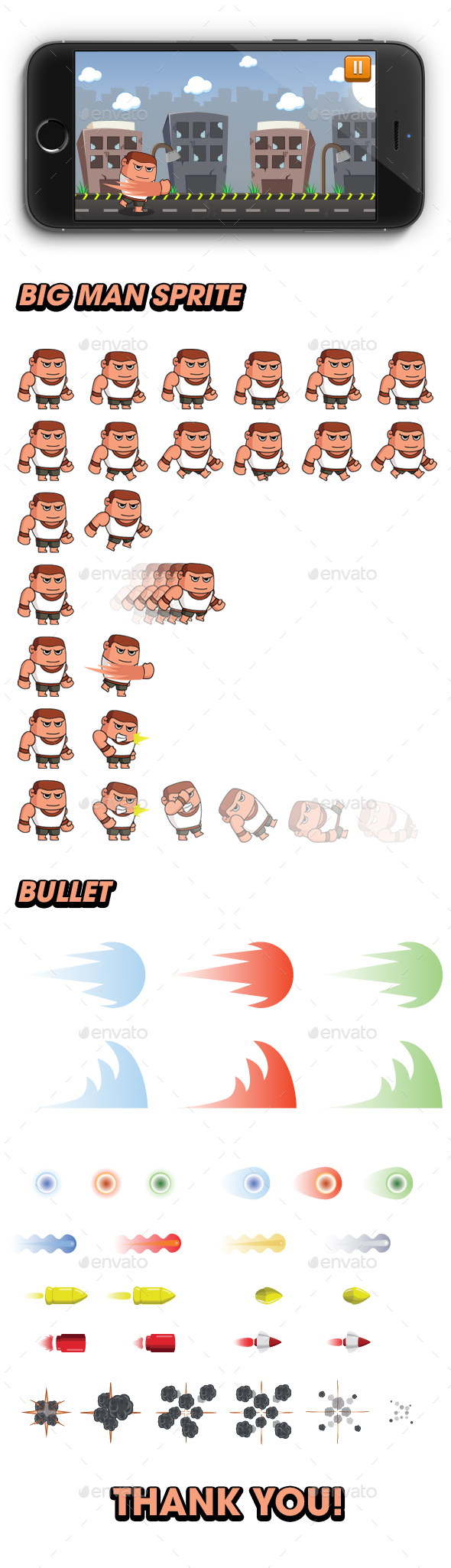 Big Man Sprite - Sprites Game Assets