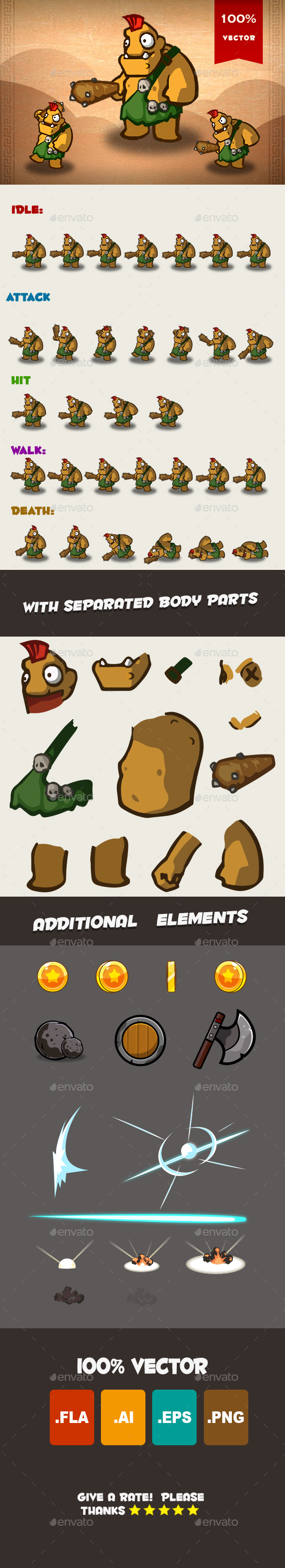 Ogre Spritesheet 02 - Sprites Game Assets