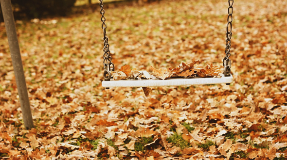 Swing Moving With Leaves