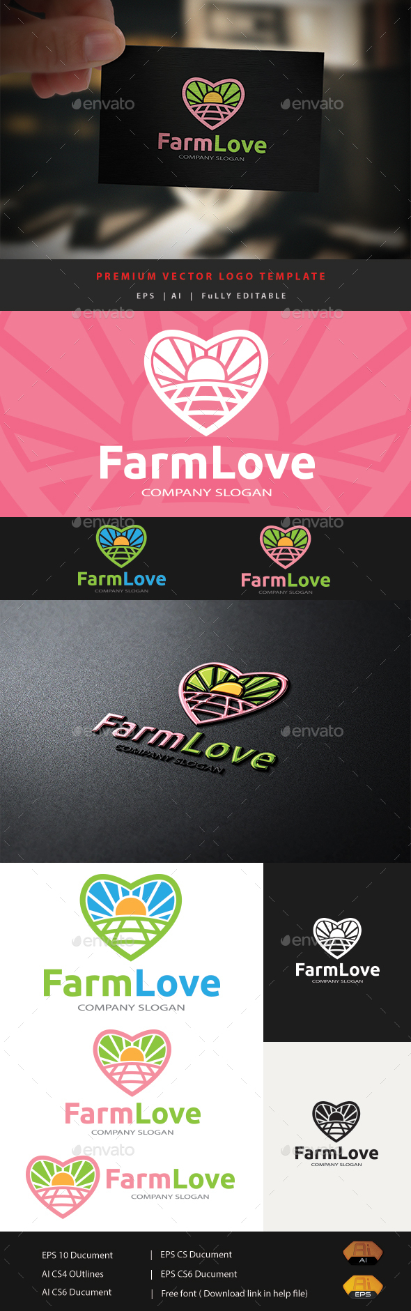 Farm Love - Nature Logo Templates