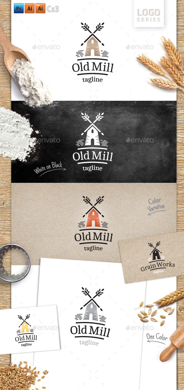 Old Mill - Objects Logo Templates