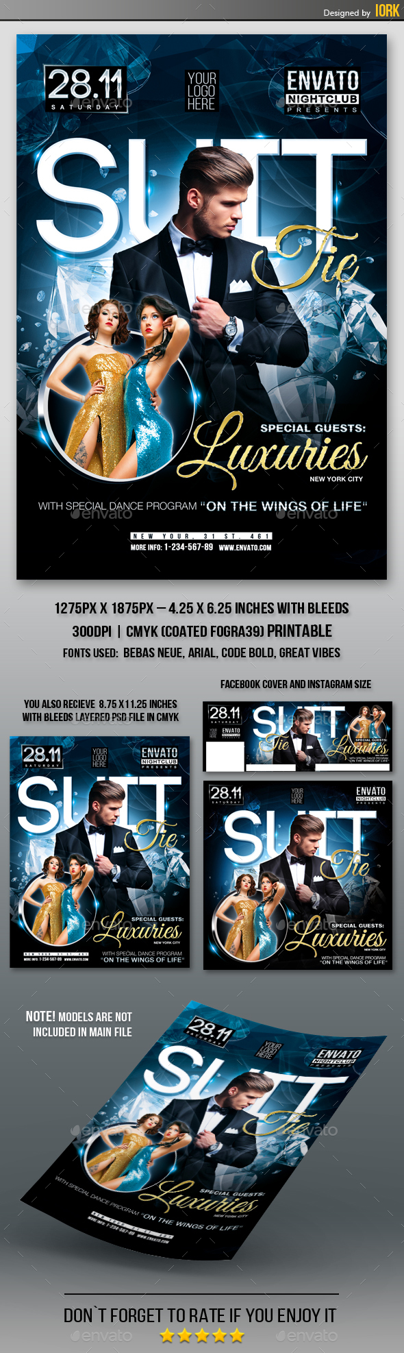 Suit and Tie Party with Special Guest Flyer - Clubs & Parties Events