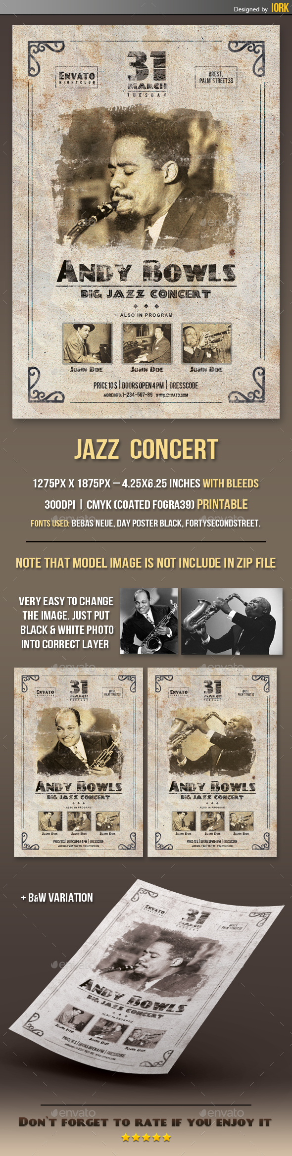 Jazz Concert Retro Flyer