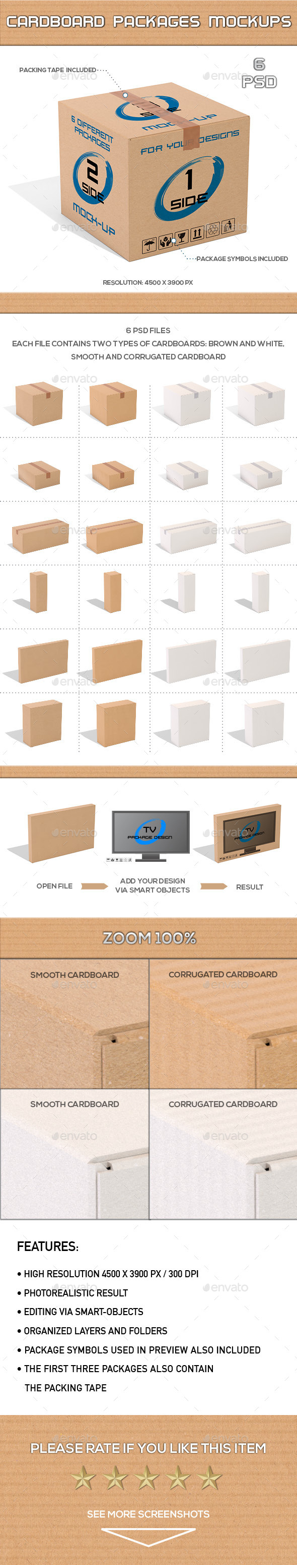 Cardboard Packages Mock Up By Wuka Graphicriver