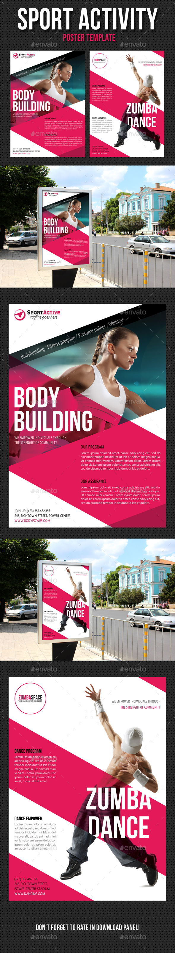 Sport Activity Poster Template V08 - Signage Print Templates