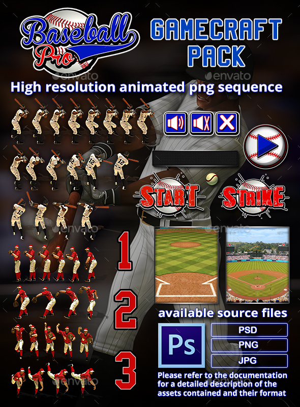 Baseball Pro Game Assets - Game Assets