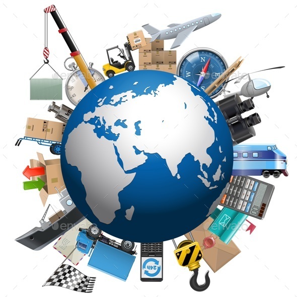 Vector Shipment Planet - Services Commercial / Shopping