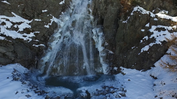 Partially Iced Waterfall