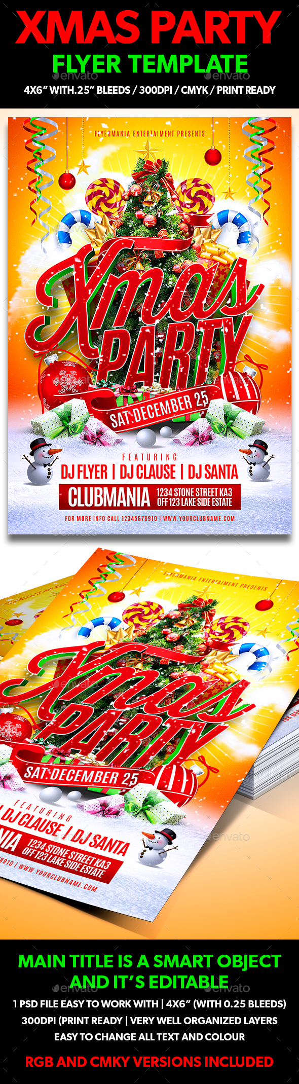 Xmas Party Flyer Template - Clubs & Parties Events