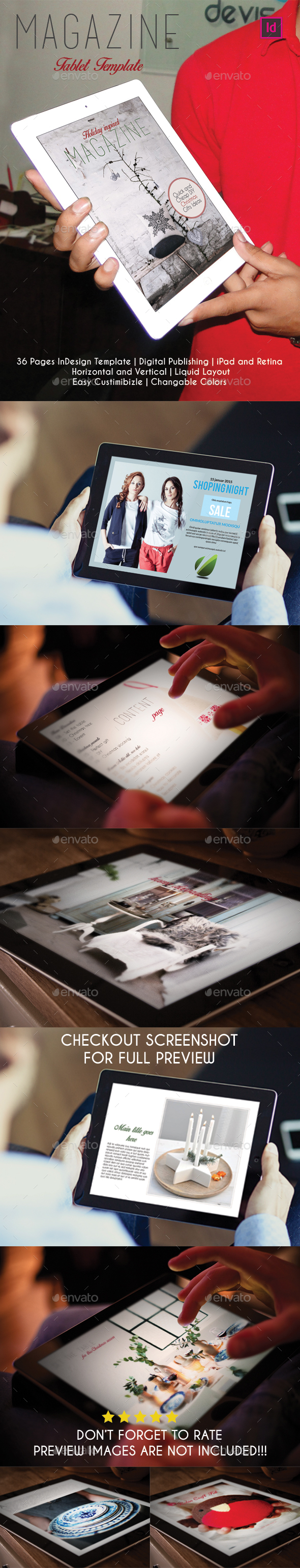Holyday Inspired Magazine Tablet Template - Digital Magazines ePublishing
